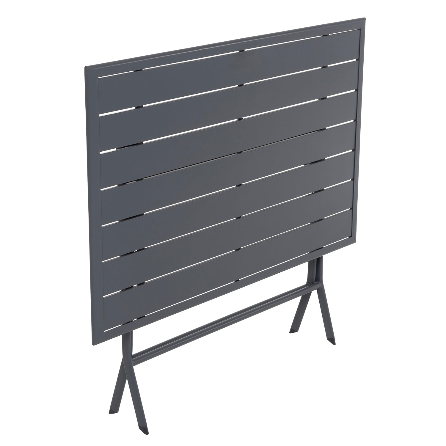 VESTIAMO CASA GIARDINO - Tavolo da giardino pieghevole in acciaio Grigio 110x70cm